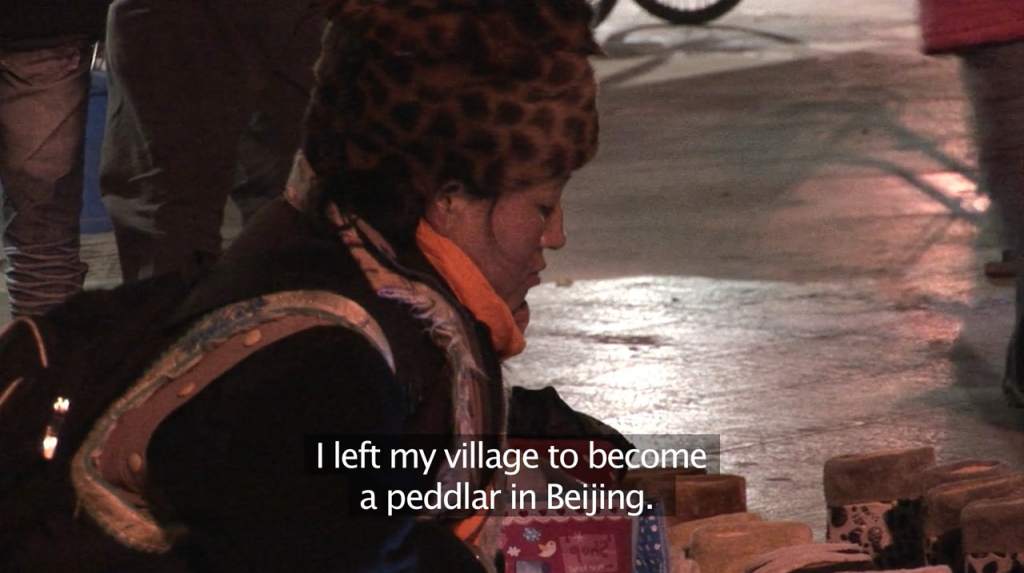 DESTITUTE: Zanta, the main subject in the first full-length documentary by Beijing-based American radio correspondent Jocelyn Ford, selling her jewellery in a Beijing night market.